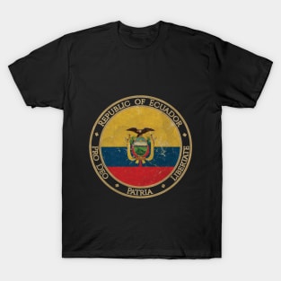 Vintage Republic of Ecuador USA South America United States Flag T-Shirt